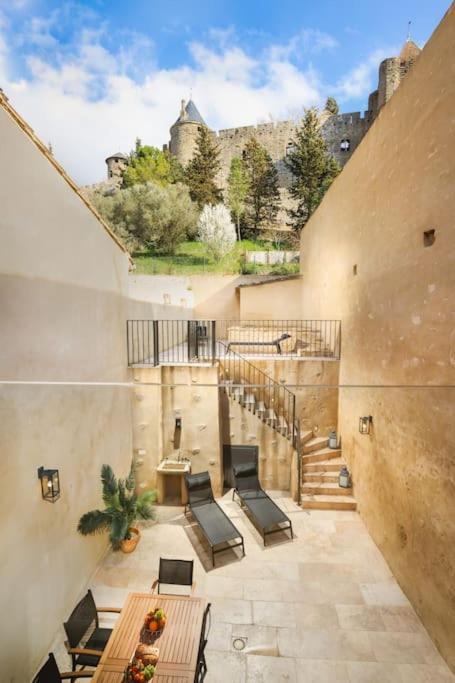 Longue Vie A La Reine - Piscine - Chateau Carcassonne Bagian luar foto